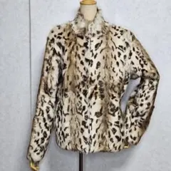 希少デザイン　POLA amian 山羊　毛皮　コート ヒョウ柄 サイズ F