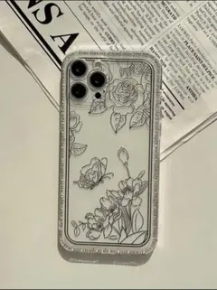 【見逃すと損】iPhone7p/8pカバー　ケース 花柄　モダン　可愛い　大人