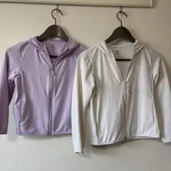 yuki 様専用　 130ホワイト パーカー エアリズム　ユニクロ