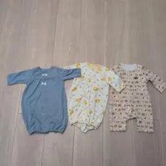 ベビー ロンパース 3点セット 2wayオール　50〜70cmのサムネイル