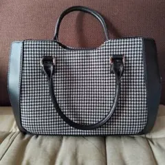 ハウンドトゥースパターン ハンドバッグ