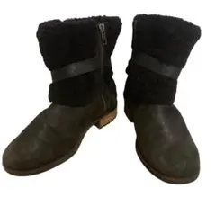 UGG Australia ムートンブーツ サイドジップ ブラック 23.5cm