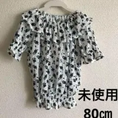 未使用⭐︎mamarakuママラク　花柄ブラウス　80㎝
