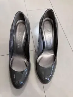 ハイヒール　DIANA グレー オープントゥ