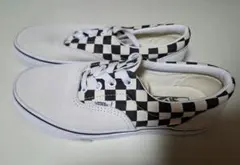 Vans　チェッカー 23.5㎝　 ホワイト/ブラックチェック　試着のみのサムネイル