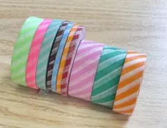 ☆マスキングテープ mt 斜めストライプ柄 10個セット 10個おまとめ☆