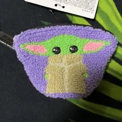 スターウォーズグローグーキーホルダーガジェットポーチ紫カラビナ付マンダロリアン②のサムネイル