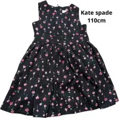 kate spade 花柄ワンピース ノースリーブ 黒 フォーマル キッズ