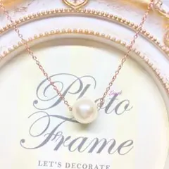 パールネックレス ステンレスネックレス ステンレスチェーン ピンクゴールド