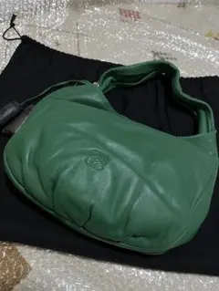 LOEWE ショルダーバッグ グリーン レザー
