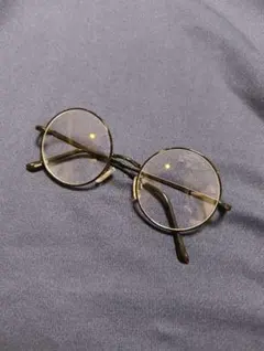 伊達メガネ　ラウンドメガネクリアレンズ