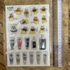 LION ライオン歯科材 50周年記念 非売品 ステッカー　ぷっくり立体シールのサムネイル