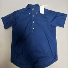 SCYE BASICS ネイビー ボタンダウンシャツ 半袖