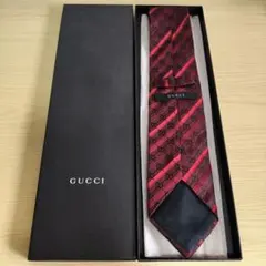 GUCCI ネクタイ ボルドー GG 무늬