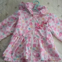 クーラクール　花柄ウサギ刺繍ジップアップアウター