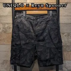 UNIQLO x Reyn Spooner ボタニカル柄 ショートパンツ　黒　Sのサムネイル