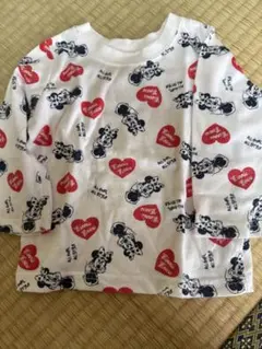 ミニーハート柄 長袖Tシャツ