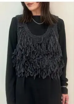 ànuKe フリンジノースリーブベスト