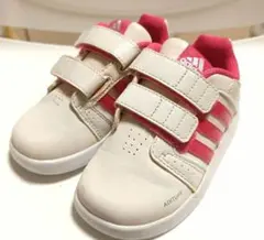 adidas ベビーシューズ ホワイト/ピンク 14センチ スニーカー
