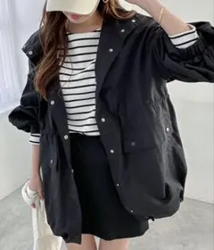 アンドミー　ヘビーナイロン　スタンドカラー　マウンテンパーカー