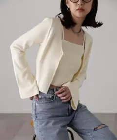 FREE’S MART キャミレイヤードニットカーディガン