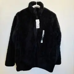 ■ファーリーフリースフルジップジャケット■XL■新品■UNIQULO■ブラック■