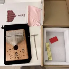 スミヤカ カリンバ 17キー ソリッド アフリカシタン赤月猫柄 C調