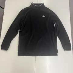 adidas ハーフジップ ブラックジャージ