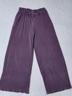 【購入前に連絡願います】GU イージーパンツ L パープル 古着