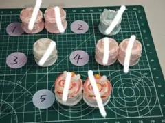 ケーキ型デコレーションパーツ 5色セット