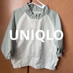【新品未使用】UNIQLOグリーン ジップアップジャケット 80（日焼け対策）