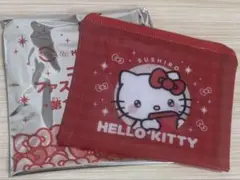 ★未使用★即日発送！ハローキティ　ファスナーポーチ　　　スシロー　赤のサムネイル