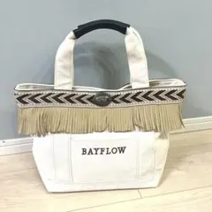 BAYFLOW フリンジ キャンバス トートバッグ コンチョ エスニック F