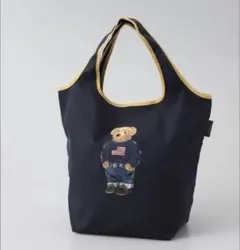 ⭐️美品　ラルフローレン　ポロベア刺繍 ネイビーエコバッグ
