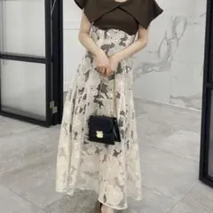 オパールフラワーコルセットワンピース