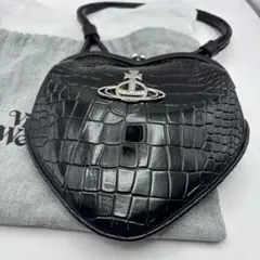 Vivienne Westwood ハンドバッグ 肩掛け がま口 ハート 黒