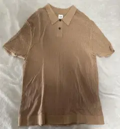 GAP ブラウン リブ編み ポロシャツ