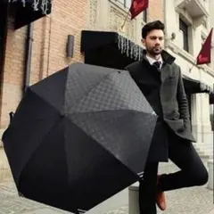 【すぐ送付♩】 折りたたみ傘 黒 撥水性 UVカット ビジネス