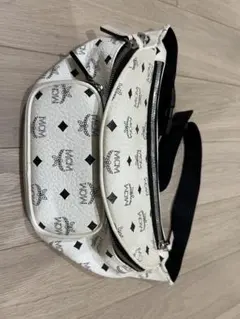 ★激レア商品★MCM ボディバッグ ホワイト レザー/ウエストバック ☆激レア商品☆MCM ボディバッグ ホワイト レザー/ウエストバック