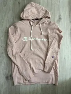 Champion ピンク フード付きパーカー M