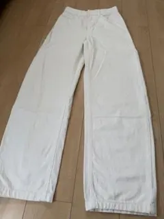 ZARA ZW バレル ミッドウエスト デニム 白 EUR32