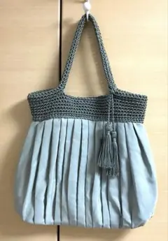 Unbillion プリーツデザインバッグ カーキ