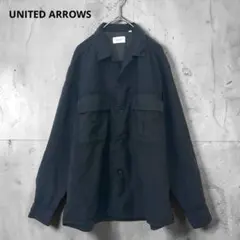 【UNITED ARROWS】ウール CPOシャツジャケット ブラック Lのサムネイル