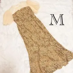【美品】ラグナムーン LADY フラワージャガードレースワンピース 結婚式