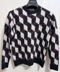 EMPORIO ARMANI 幾何学模様 セーターＬ