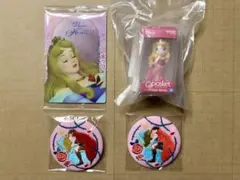 ディズニー 眠れる森の美女 オーロラ姫 刺繍缶バッジ Qposket ミニチュア