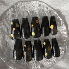 即購入OK！ハートネイル❤︎ブラックネイル❤︎ホロネイル❤︎バレリーナ