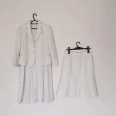 ホワイト スカートスーツ M