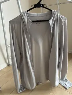 UNIQLO ドライ機能付きパーカー Lサイズ ライトグレー