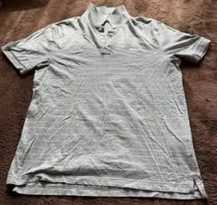 Nike グレー ストライプ ポロシャツ